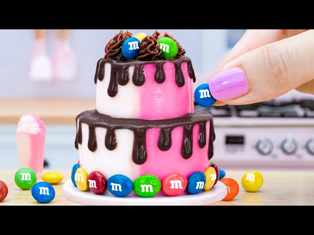 The Best Chocolate Cake With M&M Candy Decorating - Perfect Soft And Moist Chocolate Cake Recipe
