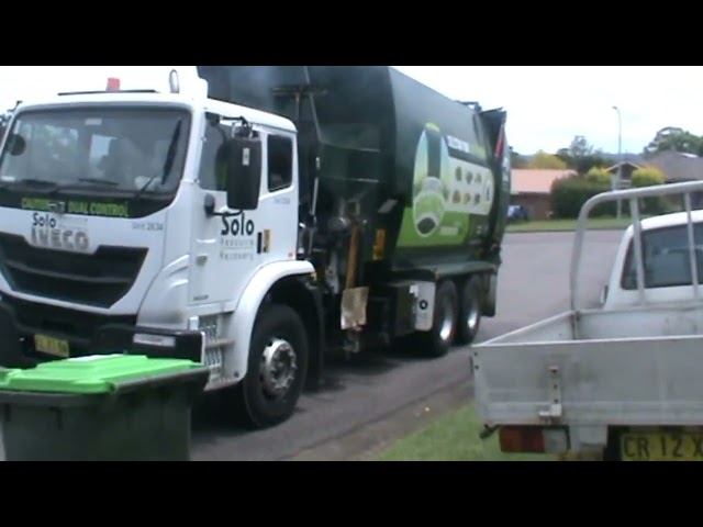 Maitland garbage and green waste with trucks #6455 and #2634 driver Craig