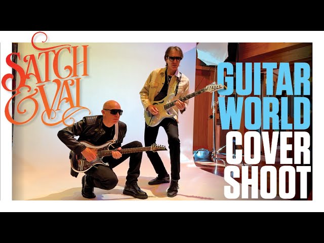 Joe Satriani & Steve Vai Guitar World Cover Shoot