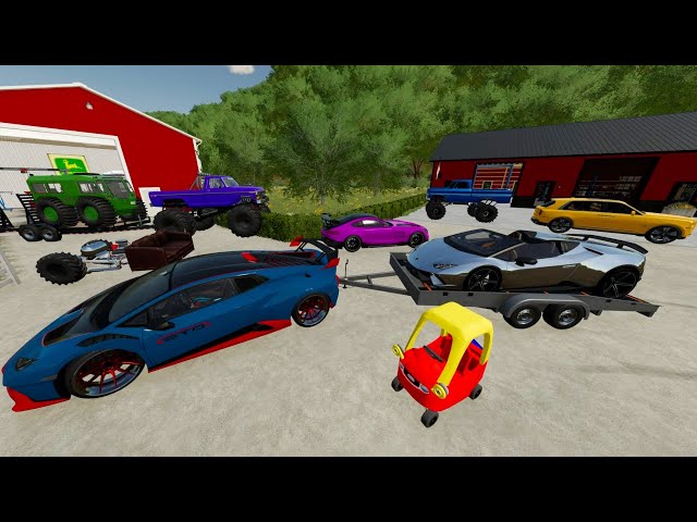 Buying Barns at Auction Full of Expensive Cars and Trucks | Farming Simulator 22
