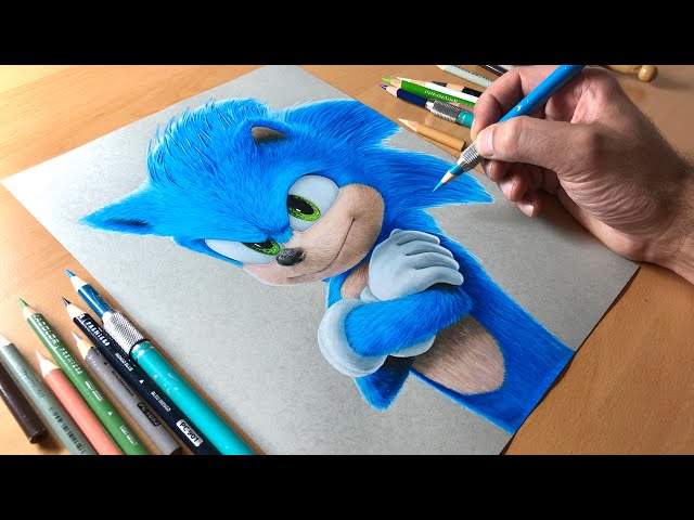 Sonic The Hedgehog Drawing - Timelapse | Artology