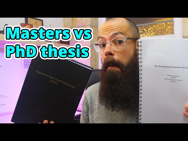 The difference between a masters thesis and a PhD thesis