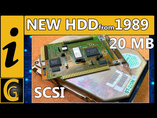NEW 20 MB Seagate ST225N SCSI Hard Disk Drive, Unpacking, Installing and Testing / Review