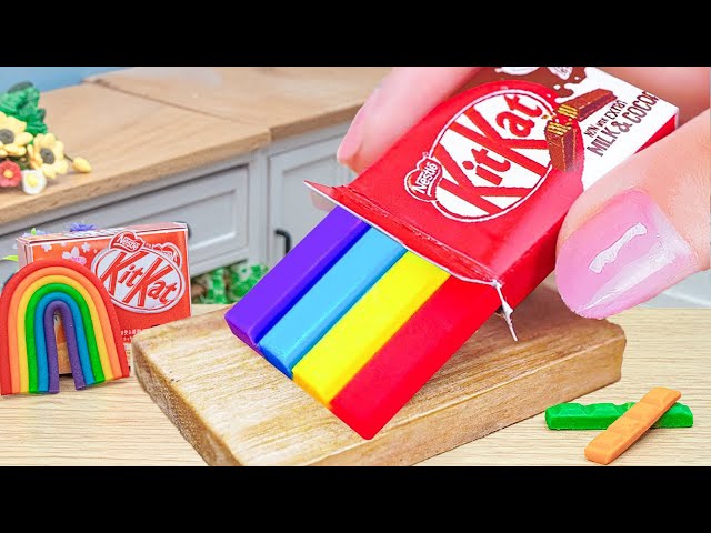 AMAZING Rainbow KITKAT Cake 🍫 Miniature Rainbow Chocolate Cake Decorating 🌈Chocolate Cake Recipe