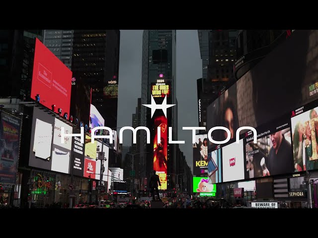 See Hamilton's Ventura XXL Bright Dune Limited Edition come to life on the Times Square’s screen!