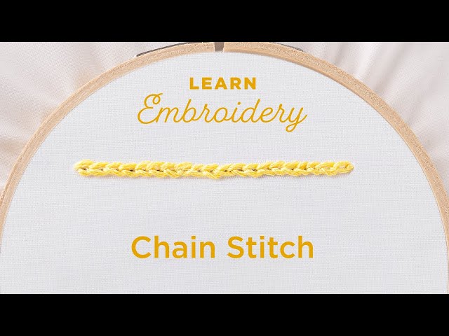 Embroidery 101:  How to Embroider a Chain Stitch