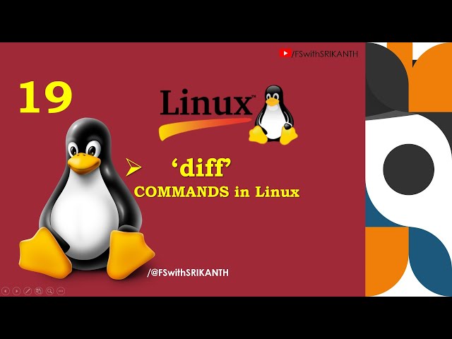 'diff' COMMANDS in Linux | How to compare files in LINUX | linux tutorial for beginners
