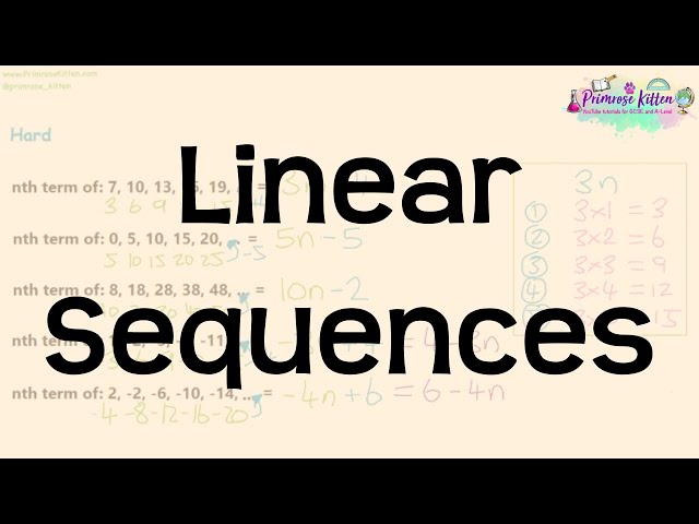 Linear Sequences | Revision for Maths GCSE and IGCSE