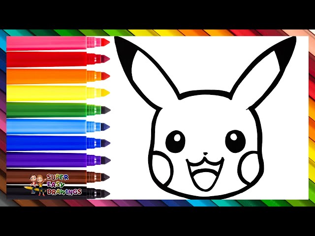 How to Draw Pikachu ⚡ Drawing and Coloring Pikachu From POKÉMON ⚡🌈 Drawings for Kids