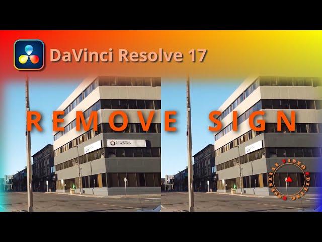 Motion Tracking- Remove Building Sign with Fusion Planar Tracker Corner Pin in DaVinci Resolve