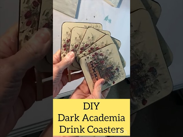 DIY Dark Academia/Halloween Anatomical Coasters #shorts