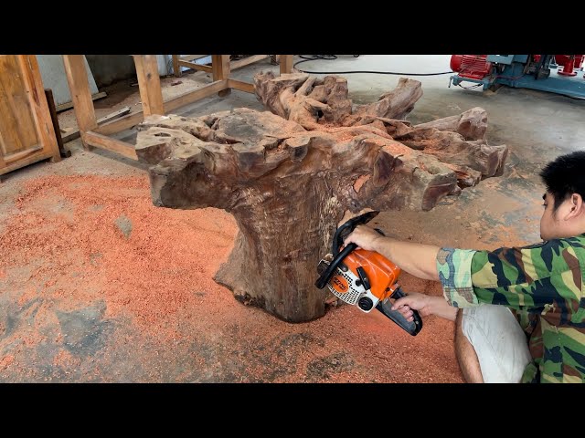 Unique Tea Table From Old Tree // Masterpiece From Nature
