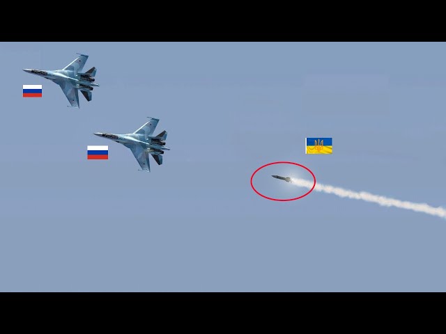 Scary moment! Two Russian Su-35 pilots were shot down by a missile and died instantly