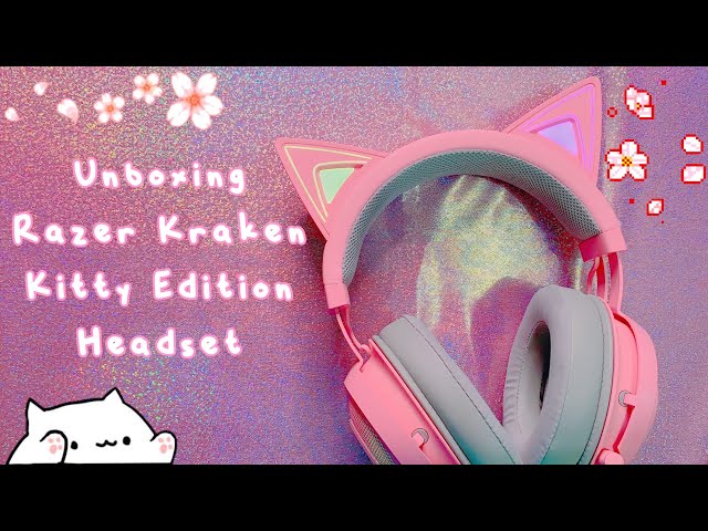 unboxing razer kraken kitty edition headset // review and lighting effects