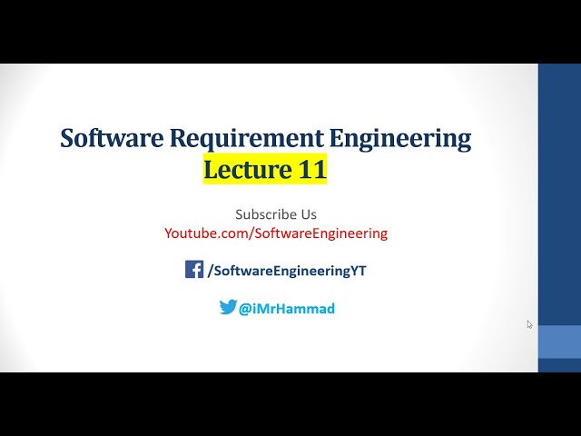 Software Requirement Engineering | 11 Lecture | Urdu Hindi