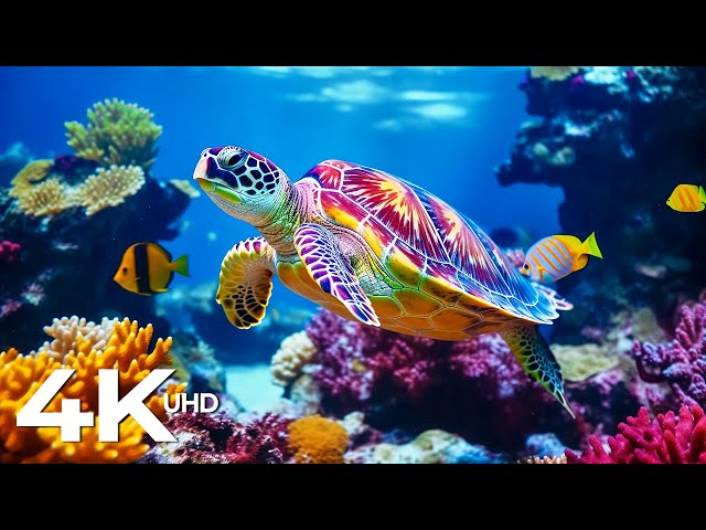 Stunning of 4K Underwater Wonders - Tropical Fish, Coral Reefs - Music Relieves Anxiety And Stress