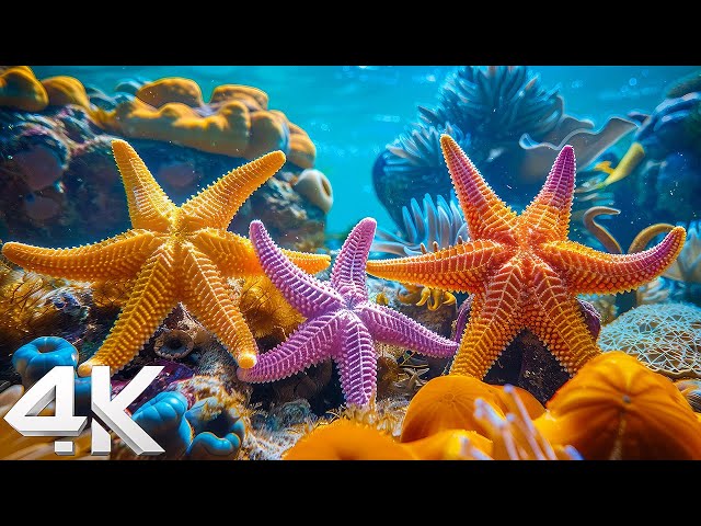 Aquarium 4K VIDEO ULTRA HD - Coral Reefs & Colorful Sea Life - Relaxing Music Coral Reefs