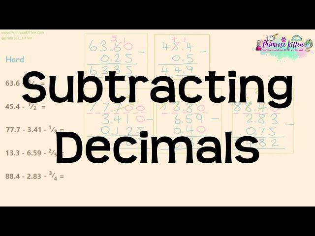 Subtracting Decimals | Revision for Maths GCSE and IGCSE