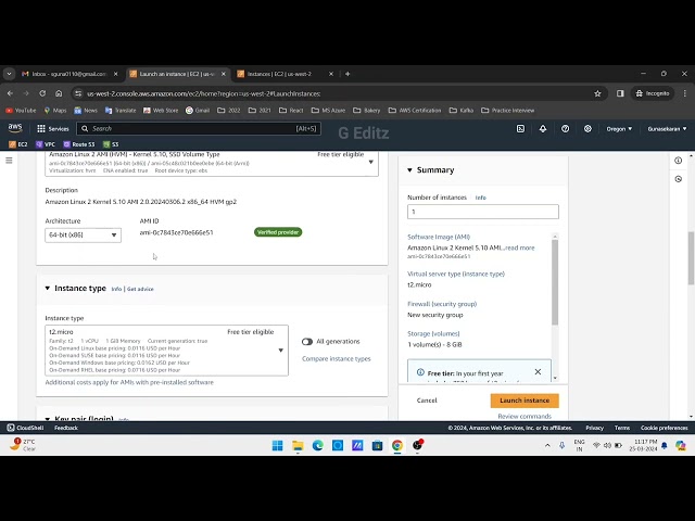 How to create EC2 instance in AWS? 🤔 #aws #learn_with_own #selflearning #ec2
