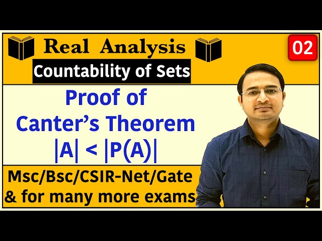 Cantor's Theorem with proof | Countability of Sets | Real Analysis : lec-02
