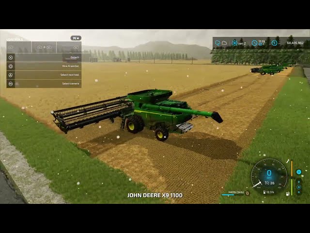 Farming Simulator 22 Harvesting 2,000,000L of wheat (part 2) #farmingsimulator22 #johndeere #fs22
