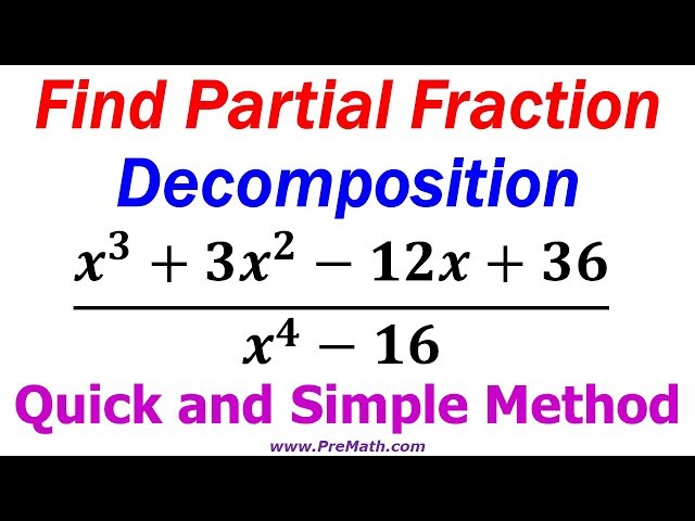 Find the Partial Fraction Decomposition - Quick and Simple Method