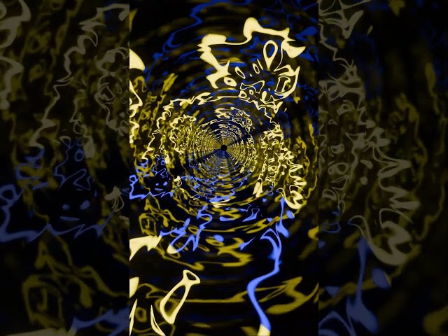 #shorts VJ #loop NEON Yellow Blue Tunnel #abstract Background Video  4k Calm Blender-Art Visual ASMR