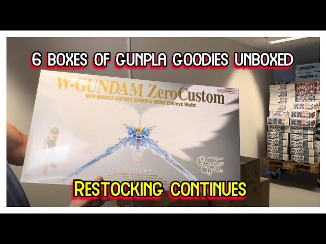 6 boxes of gunpla goodies unboxed