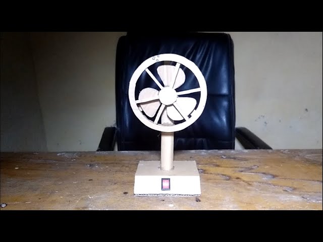 arewa fasaha how to make mini table fan out of  cardboard yadda zaka kera fankar cali