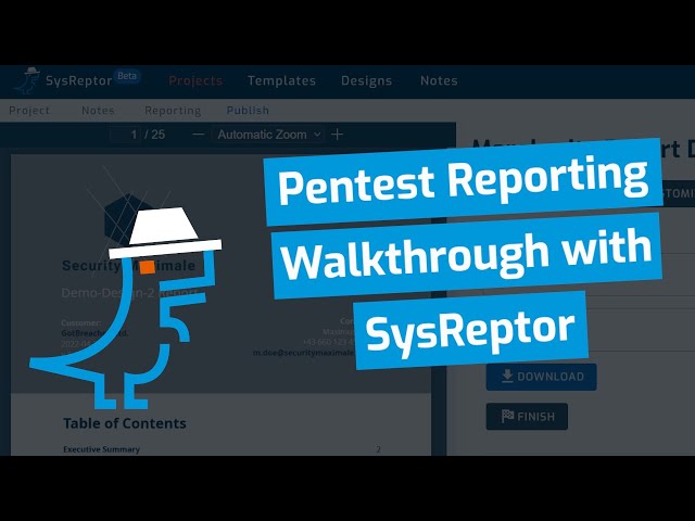Pentest Reporting Walkthrough with SysReptor | Playground Demo