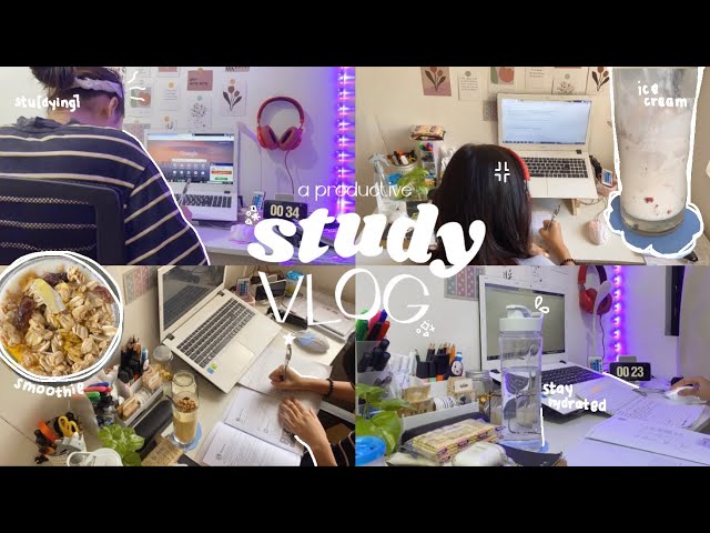 study vlog 📚 — last quarter of jhs, finishing my modules and late night studying | jhs diaries