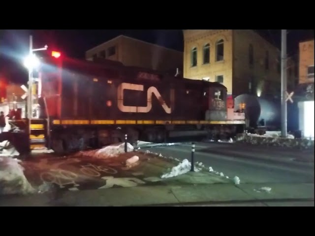 CN 9450 at Waterloo Public Square, March 2023 (no commentary)