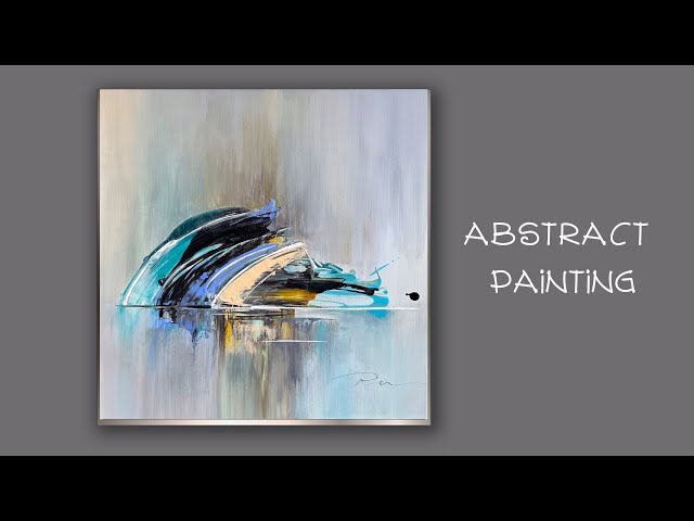How to Paint Abstract Acrylic Seascape Painting | Sydney Opera House