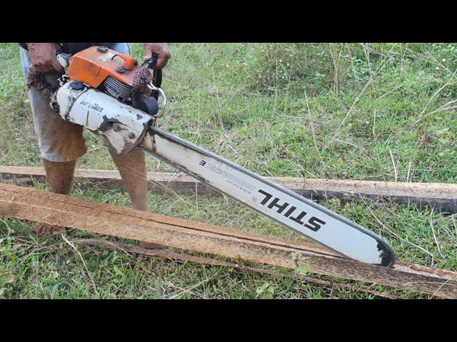 Chainsaw STIHL MS070 Sawing Palm Tree Wood Cutting Machine