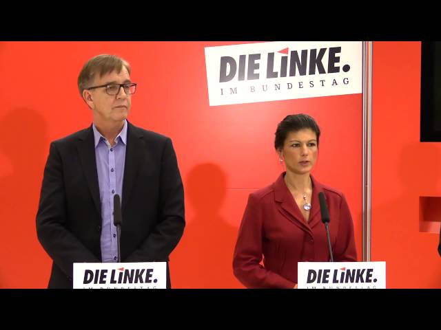 Sahra Wagenknecht und Dietmar Bartsch: Bomben werden keinen Frieden schaffen