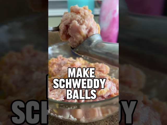 Chicken Schweddy Meatballs #dinner #cooking