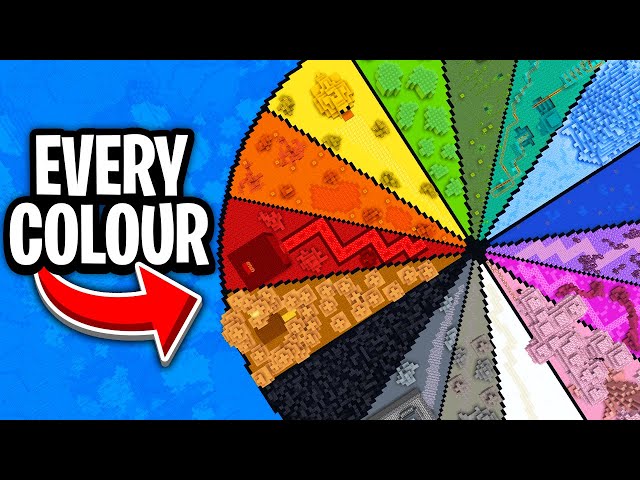 I Built an EVERY Colour Biome in Minecraft Hardcore!