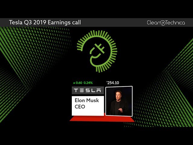 Tesla Q3 2019 Earnings Call (old live version)