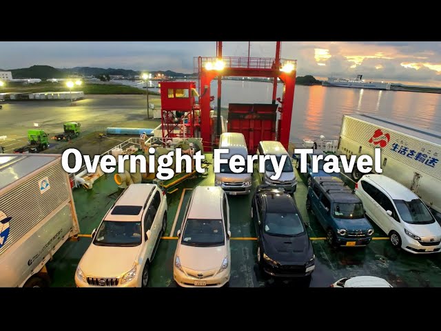 12-hour cruise trip spent overnight by cruise ferry (Osaka → Fukuoka)