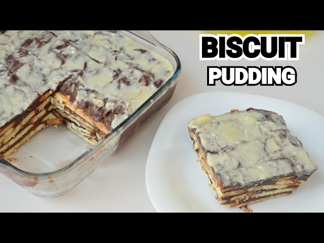 BISCUIT PUDDING IN 10 MINUTES / NO BAKE PUDDING by (YES I CAN COOK)