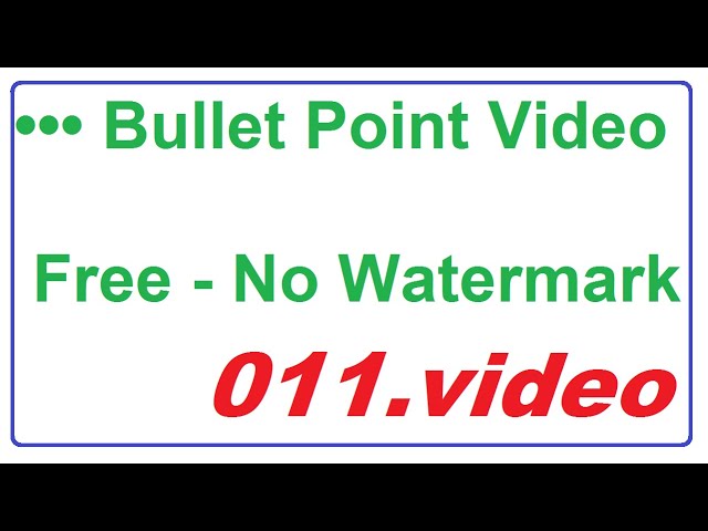 Turn Bullet Point Lists into Videos for free
