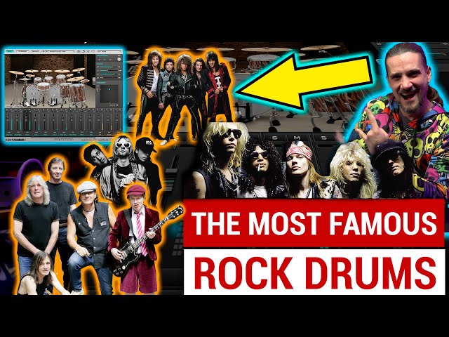 Most famous ROCK Drums Modelled! I play them LIVE! Hertz Grand Rock Kit!