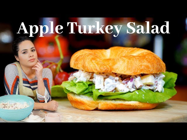 TURKEY SALAD | APPLE and GRAPE Salad | LEFTOVER TURKEY Salad | Turkey SANDWICH recipe
