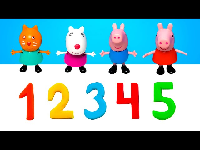 Peppa Pig Goes to School. Learning Numbers From 1 to 10