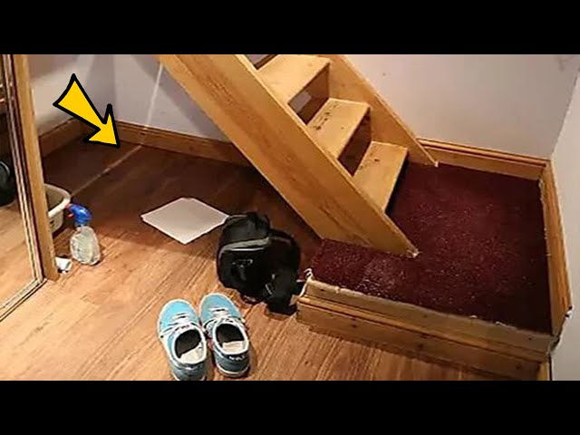 He thought it was just a trap door, but discovered something hidden in the basement