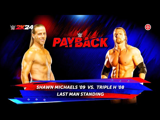 WWE 2K24: Triple H vs. HBK Shawn Michaels (Last Man Standing)
