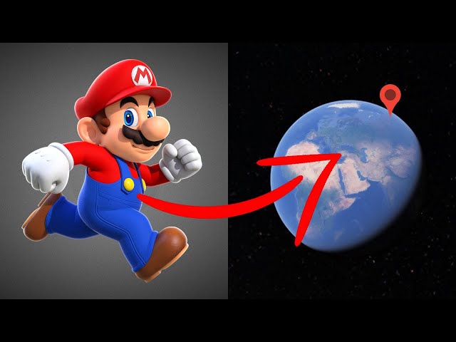 OMG! Found Super Mario on Google Earth! The Super Mario Bros.