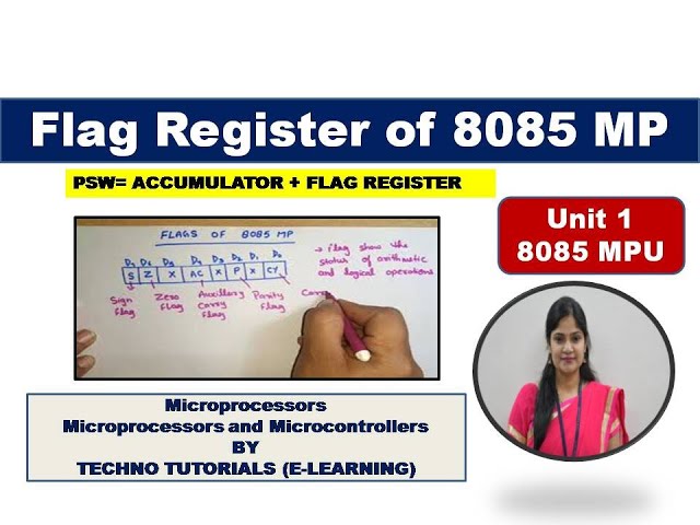 U1L9| Status Flags in 8085 microprocessors | PSW of 8085 MP | Flag status in 8085 Microprocessors