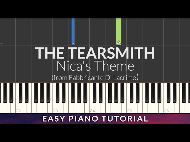 THE TEARSMITH - Nica's Theme (from Fabbricante di lacrime) EASY Piano Tutorial