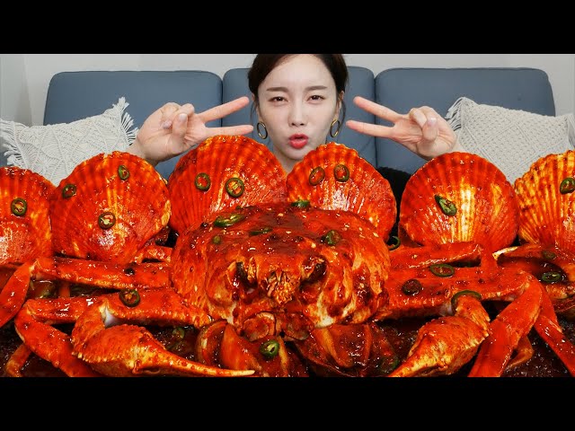 [Mukbang ASMR] Spicy 🦀 SnowCrab Abalone Scallops Seafood Boil Eatingshow Ssoyoung